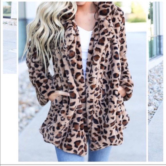 ✨LAST ONE✨Gorgeous leopard faux fur jacket - Picture 2 of 4